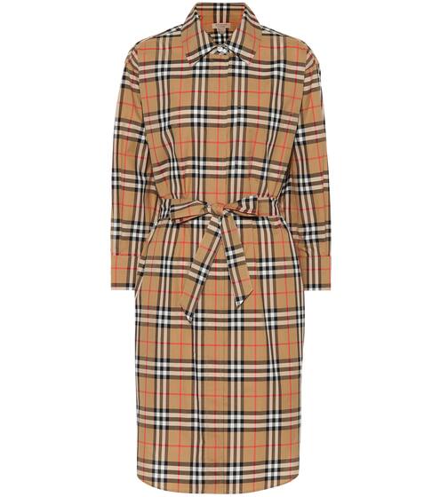 Checked cotton shirt dress | Burberry