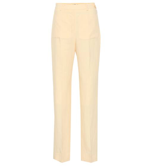 High-rise linen pants | Acne Studios