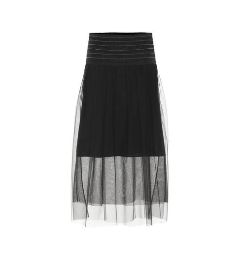Exclusive to Mytheresa – tulle midi skirt | Brunello Cucinelli