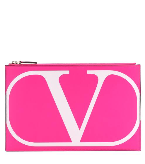 Valentino Garavani VLOGO Large leather pouch | Valentino