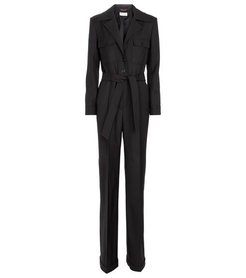 Virgin wool gabardine jumpsuit | Saint Laurent