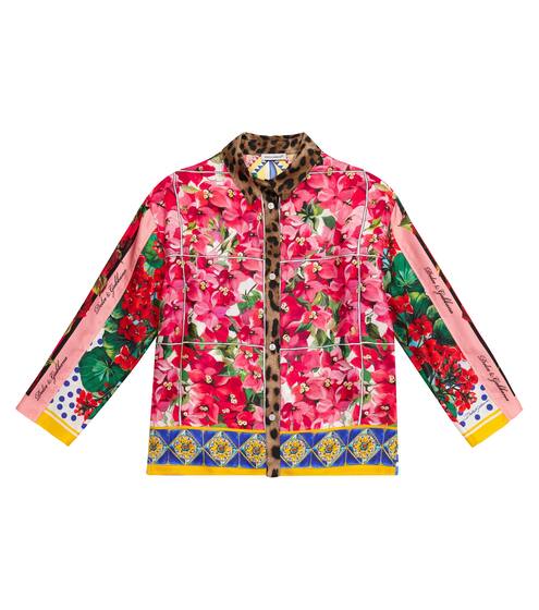 Floral silk shirt | Dolce & Gabbana Kids