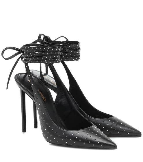 Zoe 105 embellished leather pumps | Saint Laurent