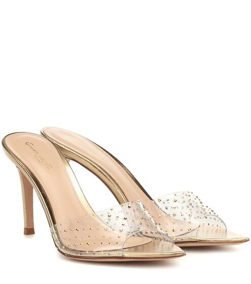 Exclusive to Mytheresa – Elle 85 embellished leather mules | Gianvito Rossi