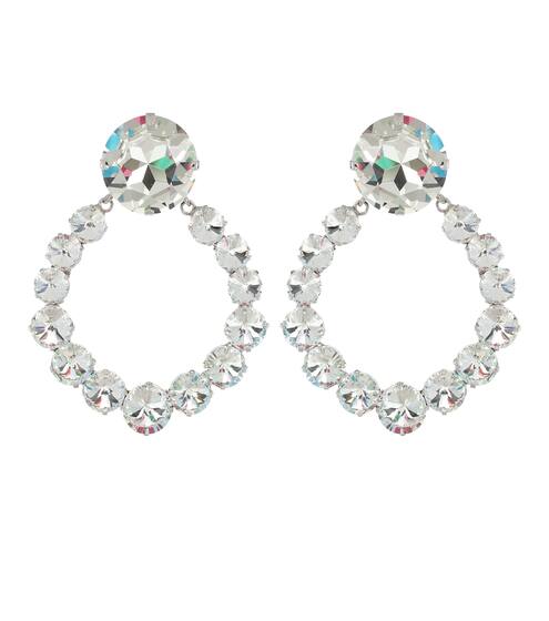 Boucles d'oreilles clip à cristaux | Alessandra Rich