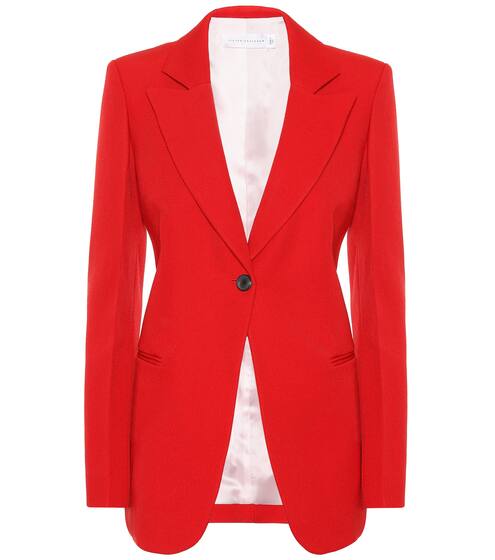Single-breasted wool blazer | Victoria Beckham
