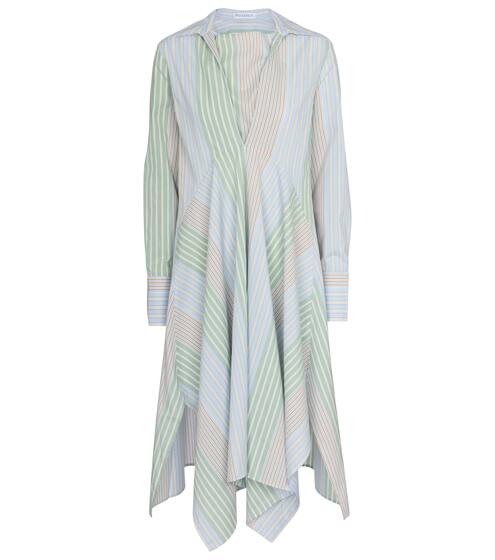 Striped cotton poplin midi dress | JW Anderson