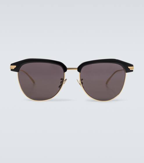 Square-frame metal sunglasses | Bottega Veneta