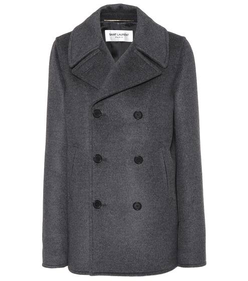 Wool, angora and cashgora coat | Saint Laurent