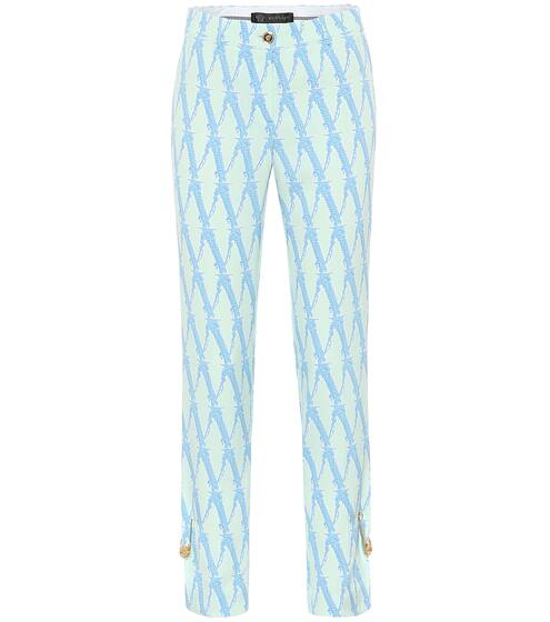 حصرياً لدى Mytheresa – بنطلون بخصر عالي مع طبعات | Versace