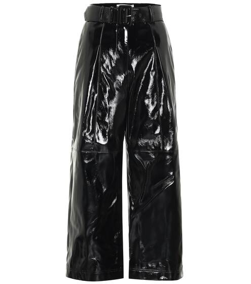 High-rise faux patent-leather pants | Self-Portrait
