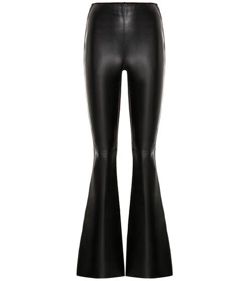 Leather and ribbed-knit pants | Acne Studios