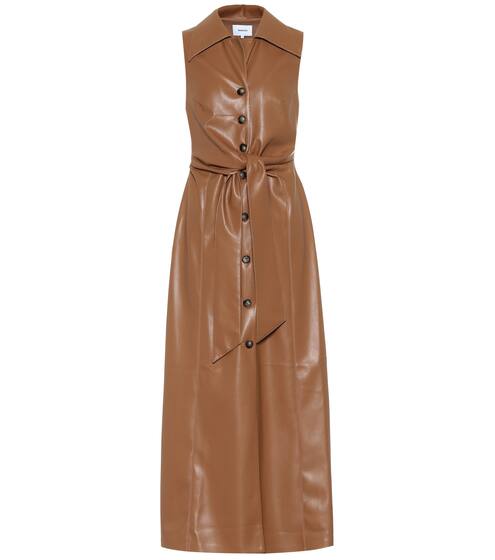 Sharma faux leather midi dress | Nanushka