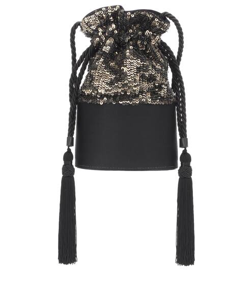 Exclusive to Mytheresa – The Lola Small sequined bucket bag | Hunting Season