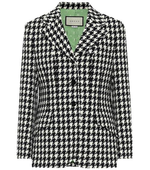 Wool and cotton houndstooth blazer | Gucci