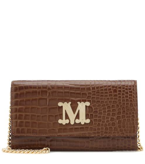 Con croc-effect leather clutch | Max Mara
