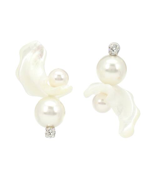 Boucles d'oreilles en nacre | Simone Rocha
