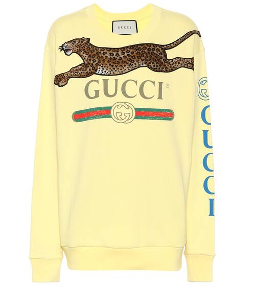 Appliquéd cotton sweatshirt | Gucci