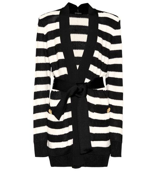 Striped knitted cardigan | Balmain