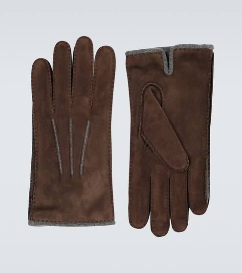 Suede and baby cashmere gloves | Loro Piana