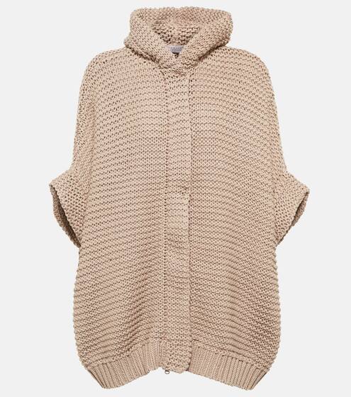 Hodded cotton cardigan | Brunello Cucinelli
