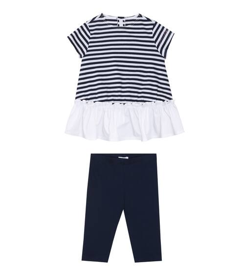 Baby cotton dress and pants set | Il Gufo