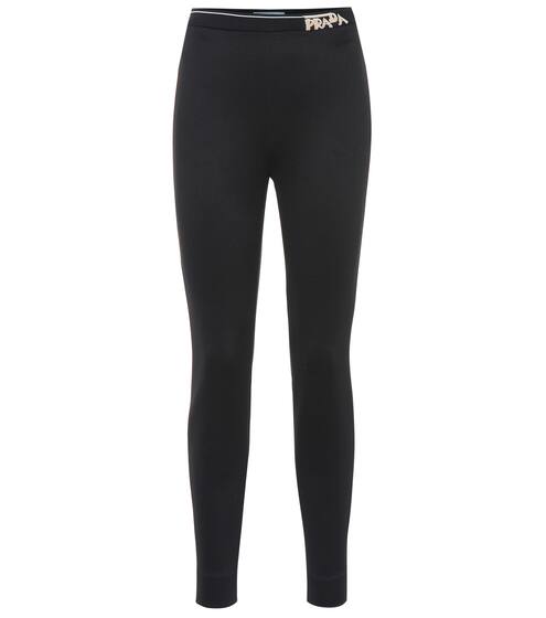 Technical jersey leggings | Prada