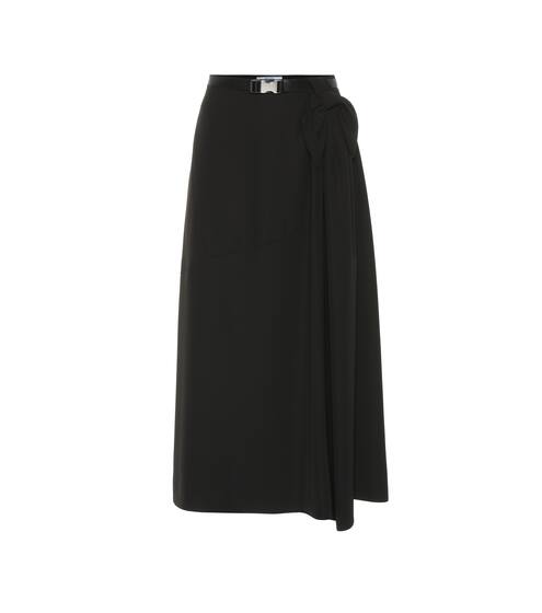Crêpe midi skirt | Prada