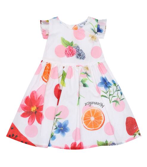 Baby printed cotton dress | Monnalisa