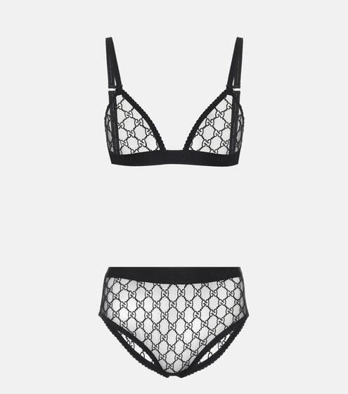 Dessous-Set aus GG Tüll | Gucci