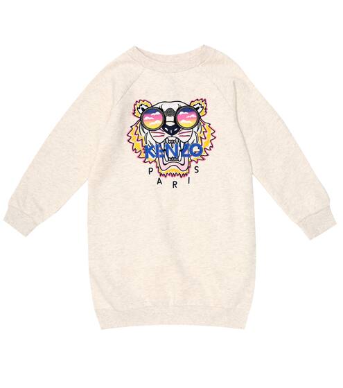 Logo cotton-blend jersey dress | Kenzo Kids