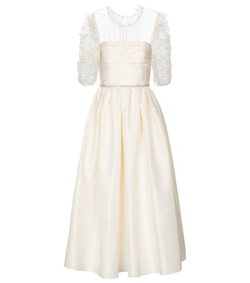 Taffeta midi dress | Self-Portrait