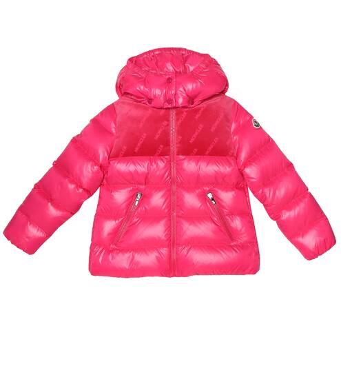 Paspale velvet-trimmed down jacket | Moncler Enfant