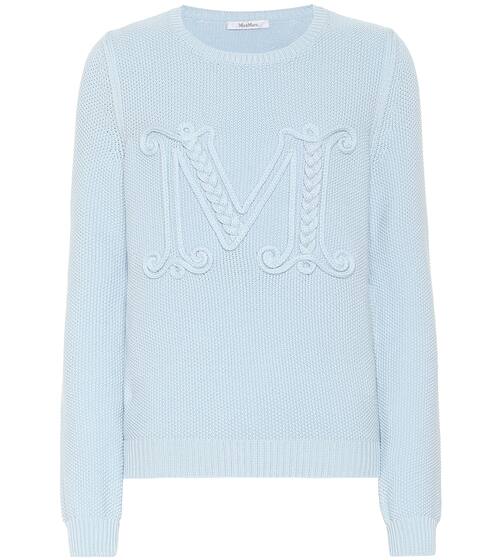 Gala logo embroidered cotton sweater | Max Mara