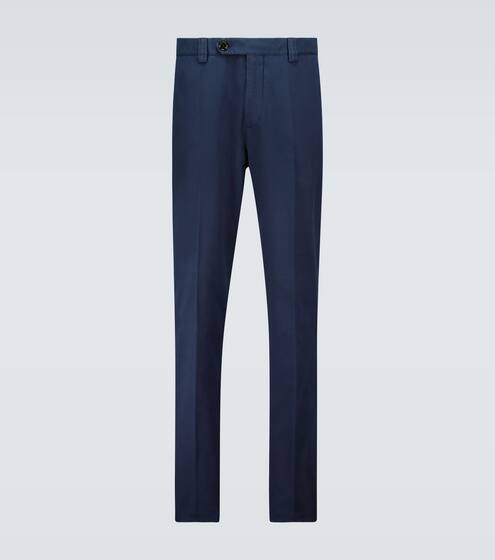 Pantalon Leisure Fit en gabardine de coton | Brunello Cucinelli