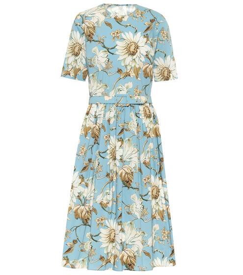 Abito a stampa floreale in cotone | Oscar de la Renta