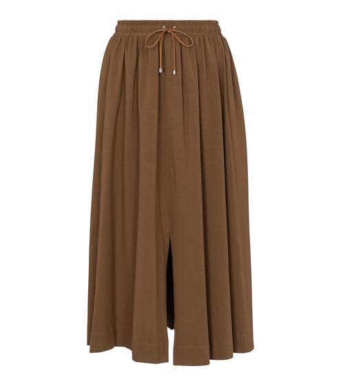 Leisure Radar stretch-cotton midi skirt | Max Mara