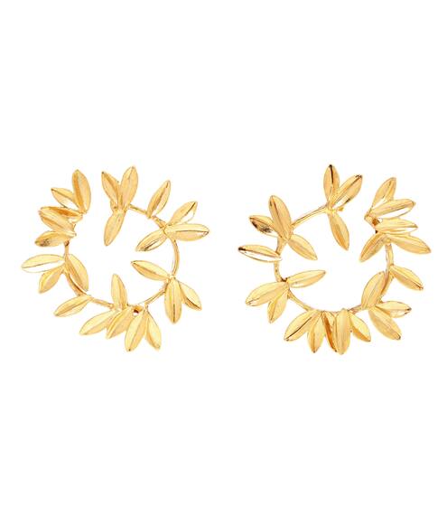 Leaf hoop earrings | Oscar de la Renta