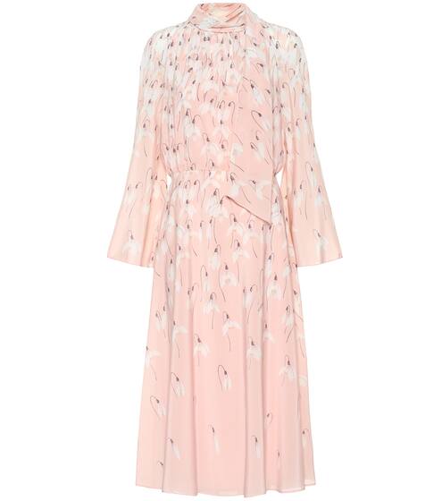 Floral silk midi dress | Valentino
