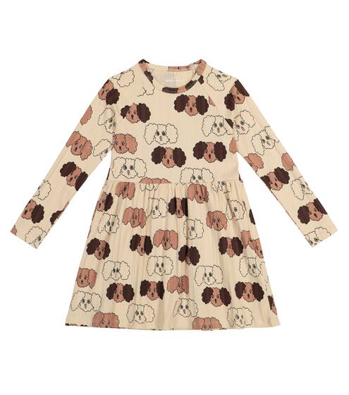 Robe Fluffy Dog imprimée en coton mélangé | Mini Rodini