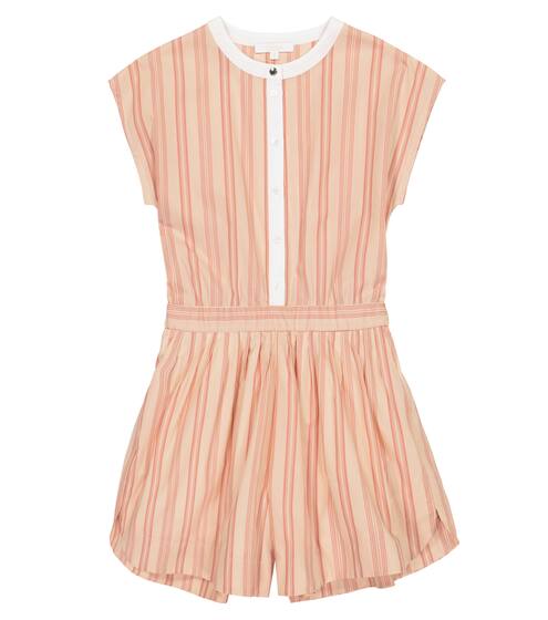 Striped cotton playsuit | Chloé Kids