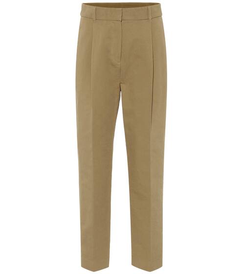 High-rise cotton straight pants | See By Chloé