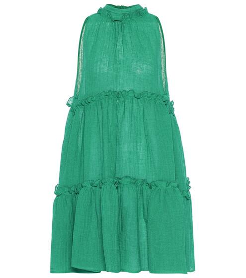 Erica linen-blend gauze minidress | Lisa Marie Fernandez