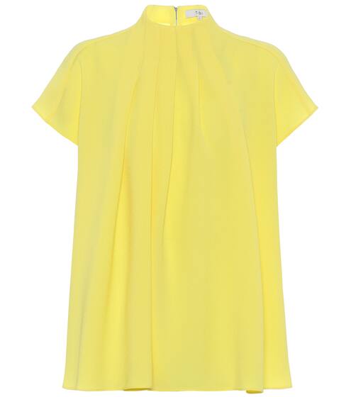 Pleated crêpe top | Tibi