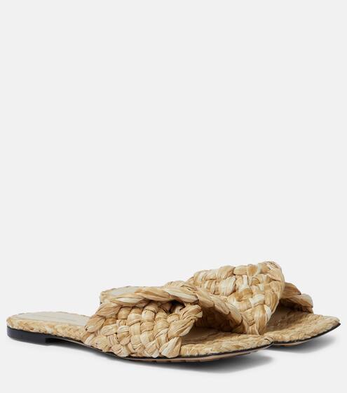 Stretch raffia sandals | Bottega Veneta