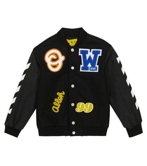 Off-White Kids Applique-trimmed bomber jacket