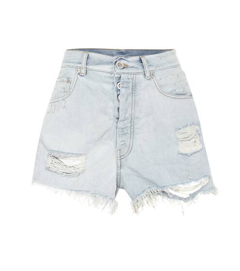 High-rise denim shorts | Unravel