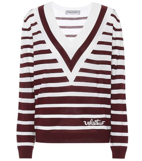 Striped virgin wool sweater | Valentino
