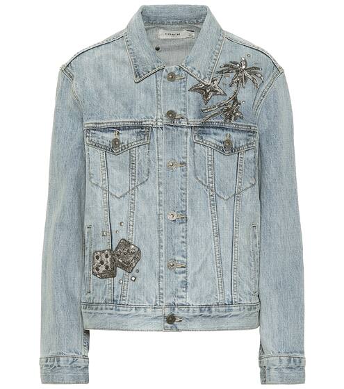 Embellished denim jacket | Coach