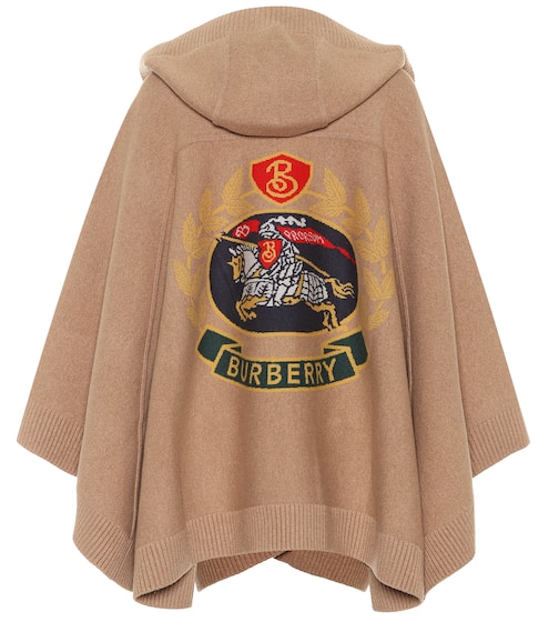 Jacquard wool-blend cape | Burberry